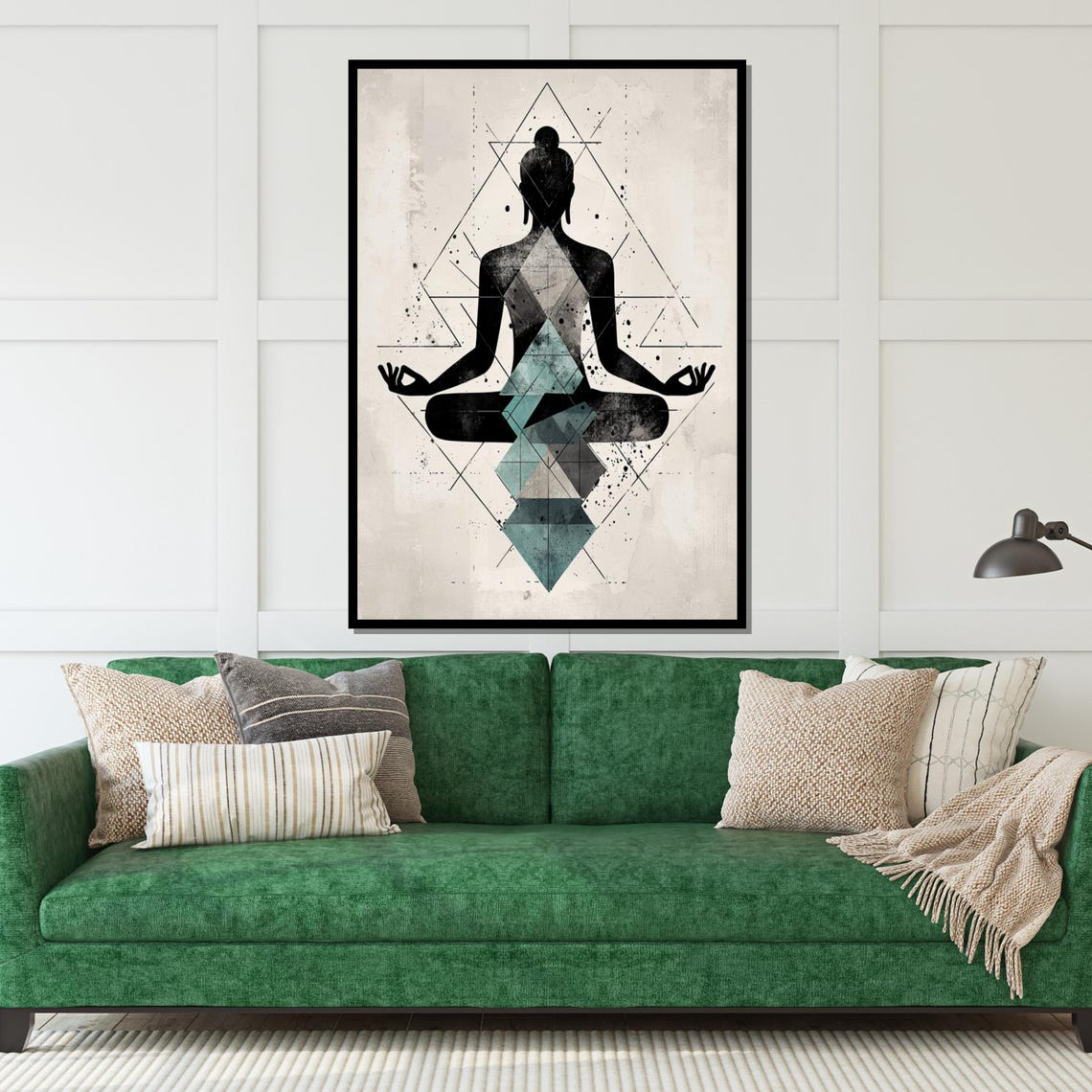 Sacred Geometry Meditating Buddha Minimalist Modern Zen Art Poster - Image 5