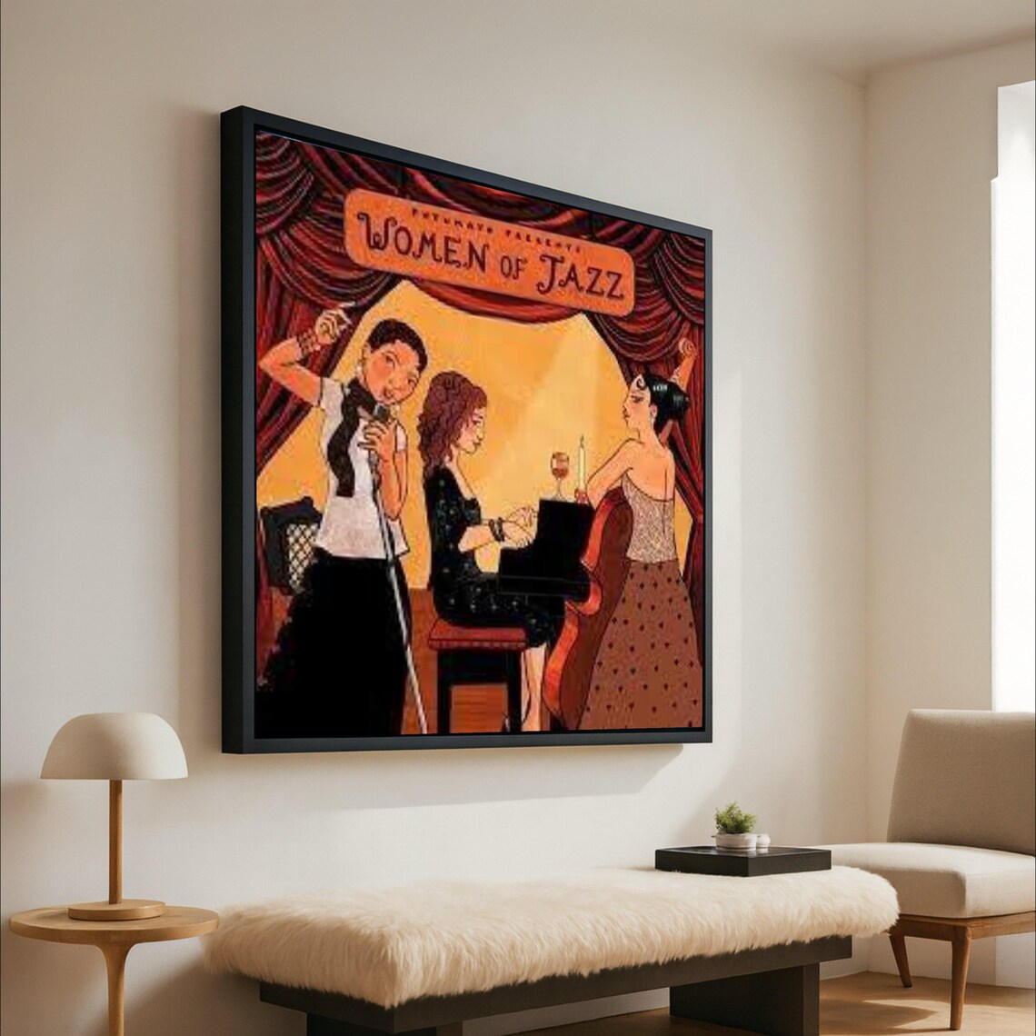Women Of Jazz Vintage Trio Illustration Poster