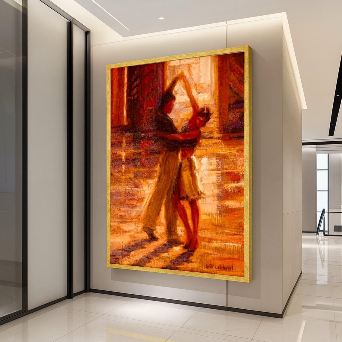 Romantic Dance Poster Print, Impressionist Decor