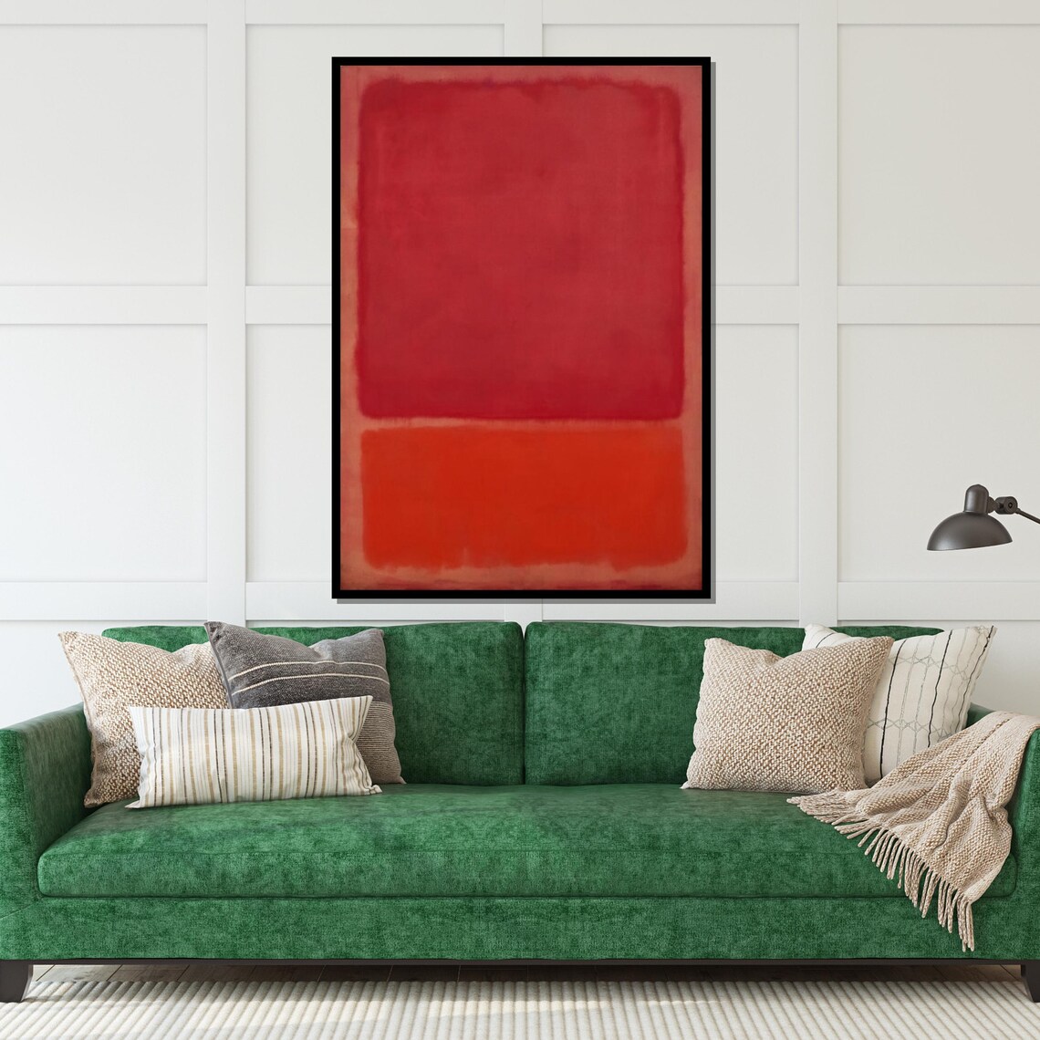 Fiery Red and Orange Color Field Abstract Modern Gallery Poster - Image 5