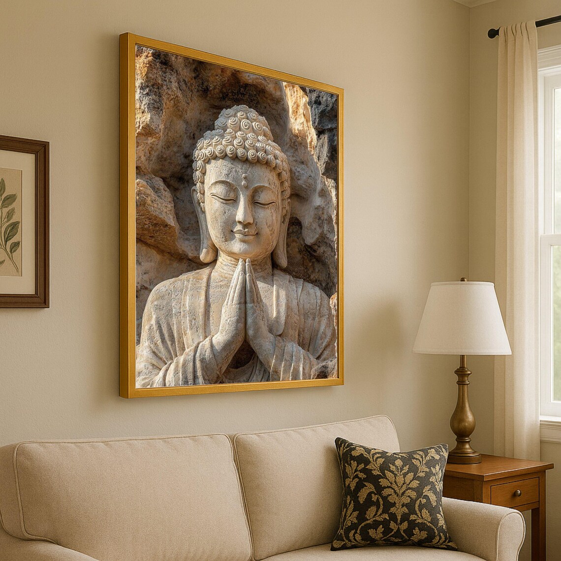 Stone Buddha, Zen Wall Art Print
