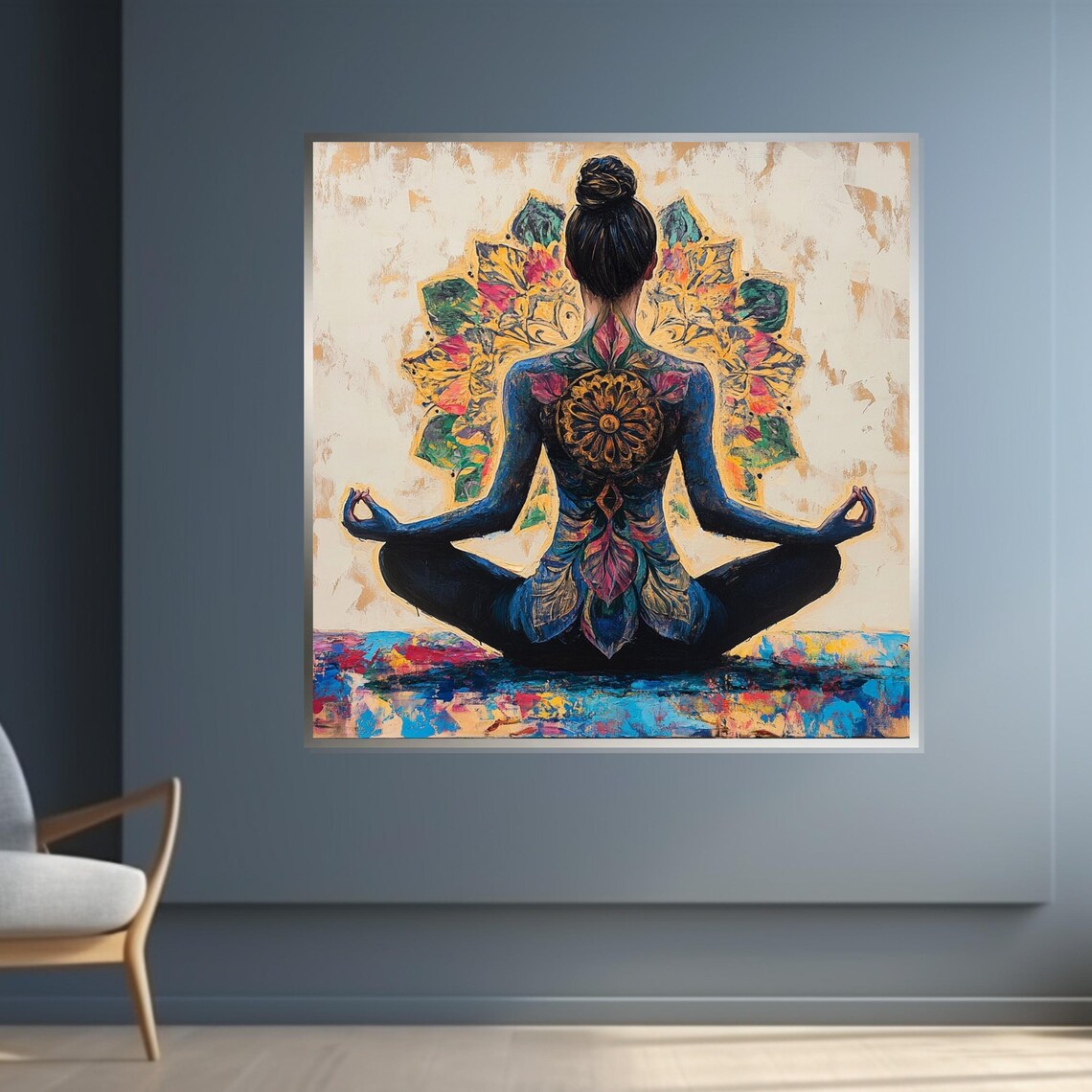 Yoga Mandala Art Meditation Poster, Spiritual Print - Image 4
