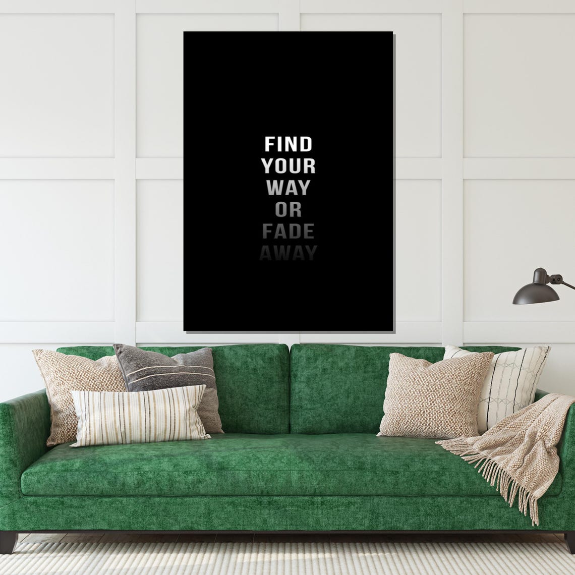 Find Your Way Or Fade Away Bold Fading Typography Quote Poster - Image 4