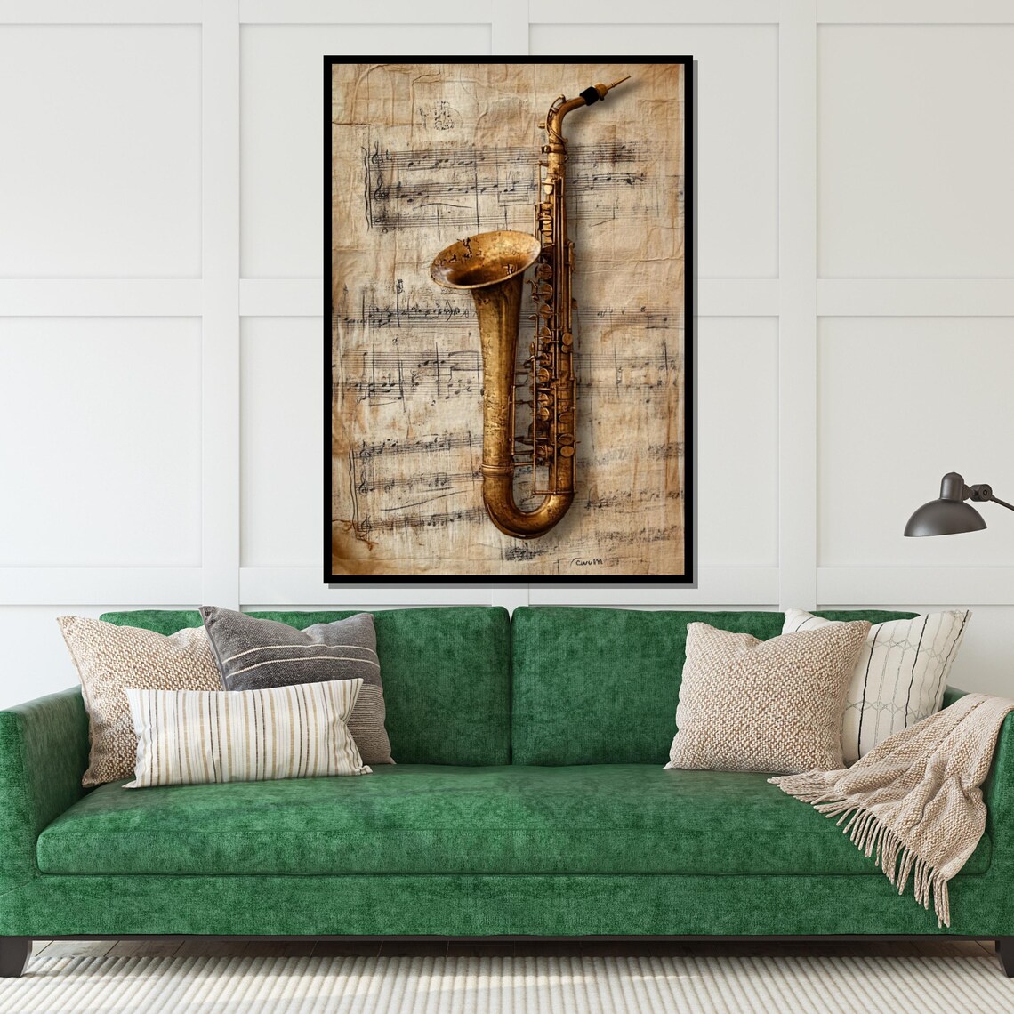Vintage Saxophone Music Art Print, Instrument Sheet - Image 5