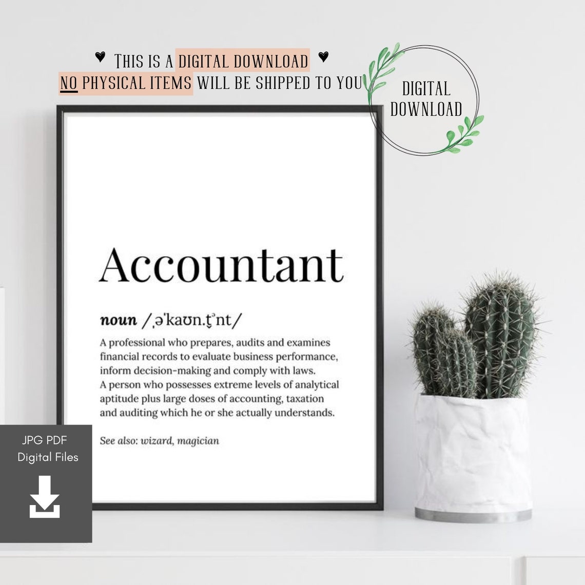 Accountant Gifts Birthday Card Accounting Cpa Graduation Gift Office Funny Decor Wall Art Tax Auditor Certified Public Poster Degree Student