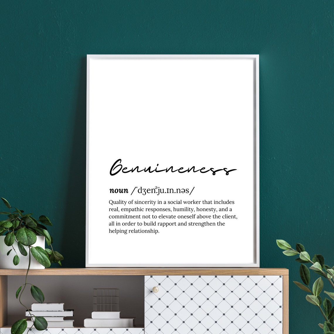 Genuineness Definition Social Worker Value Dictionary Script Poster - Image 2