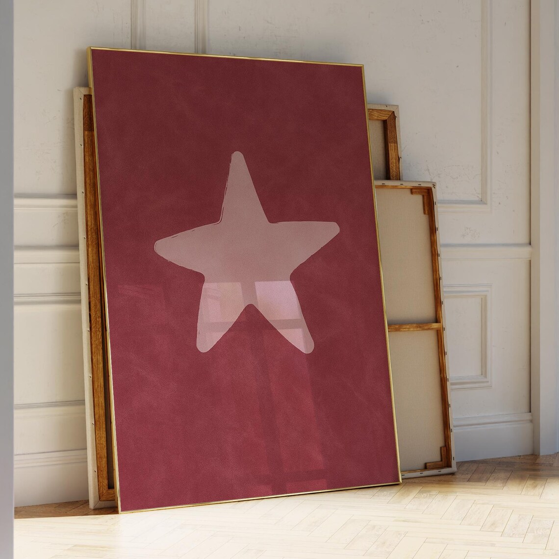Hand Drawn Star Large Room Wall Art Print