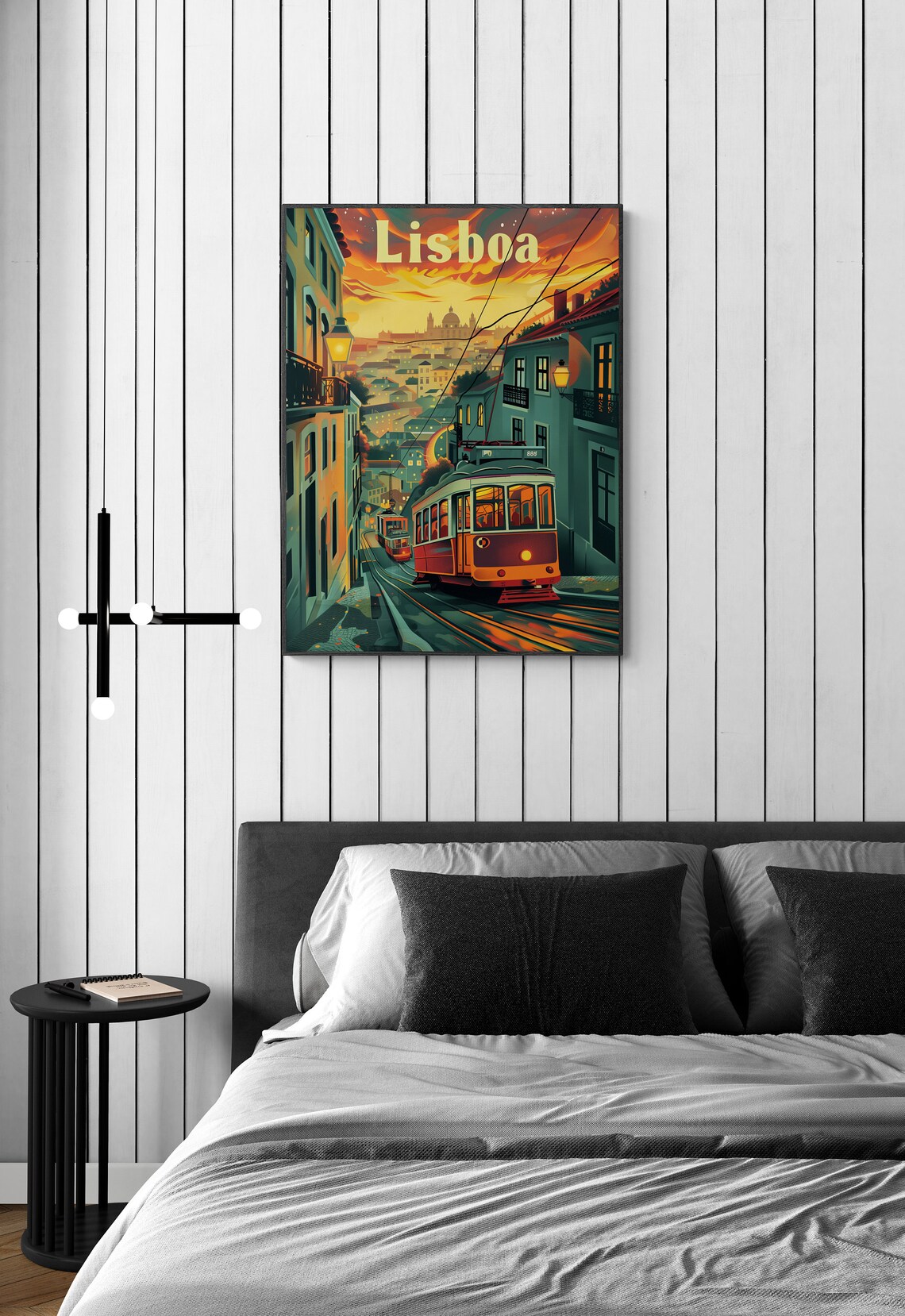 Lisboa Portugal Tram 28 Alfama Sunset Street Vintage Travel Poster - Image 5