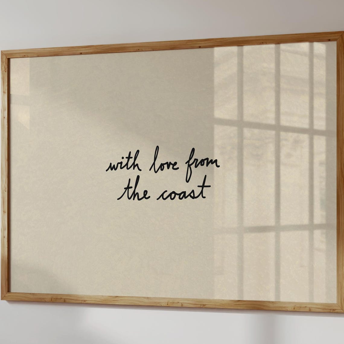 With Love From The Coast Handwritten Script Beach Quote Poster