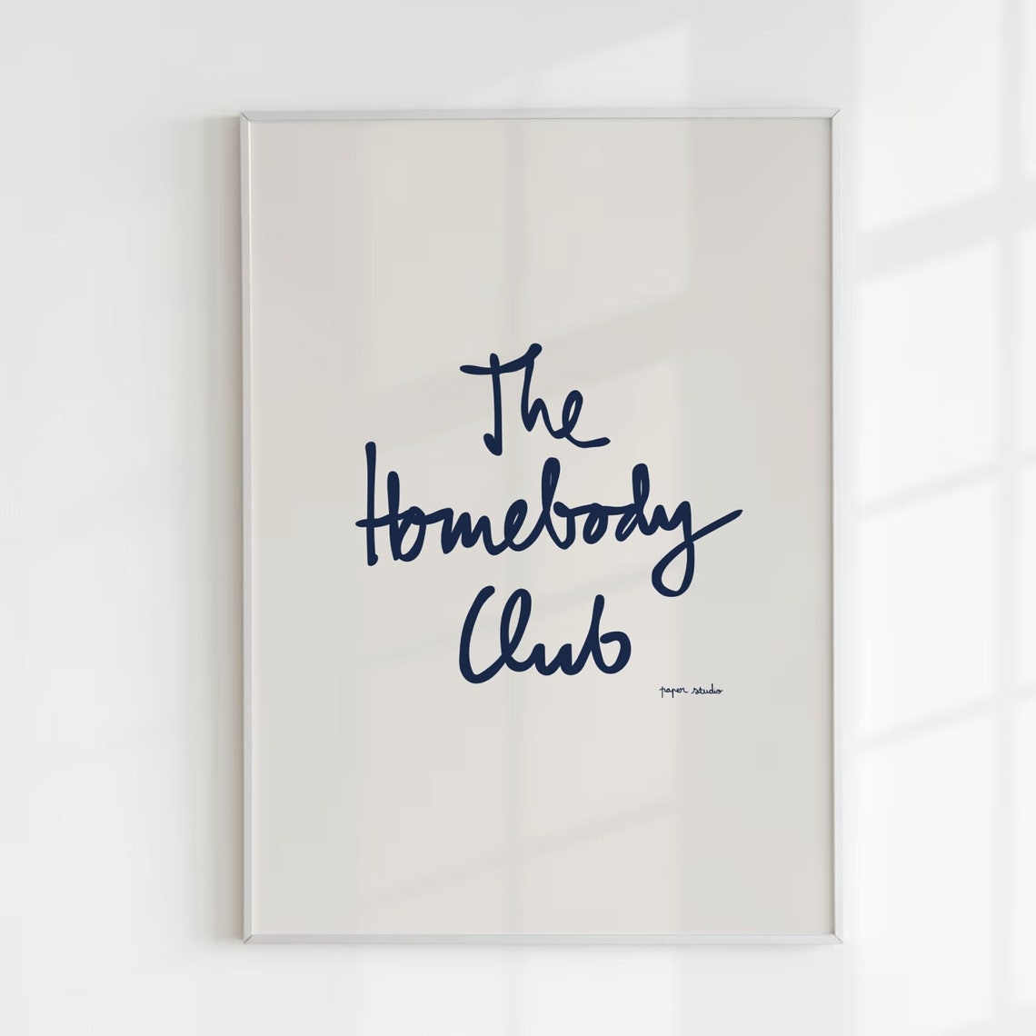 The Homebody Club Cozy Script Wall Decor Typography Art Print
