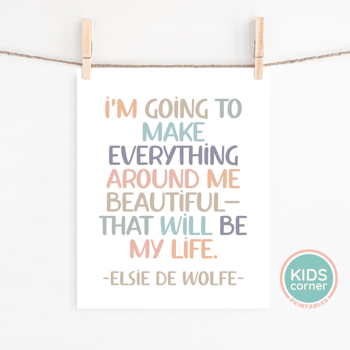 Elsie De Wolfe Quote Boho Classroom Art Print - Image 2