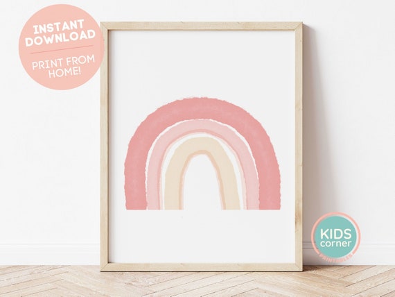 Rainbow Wall Art Rainbow Nursery Decor Instant Rainbow Wall Art Wall Art Girls Room Kids Wall Art