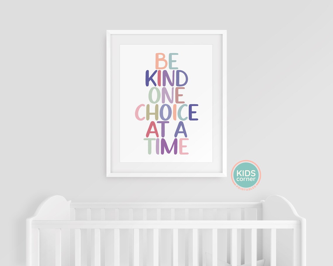 Be Kind One Choice at a Time Colorful Kindness Classroom Poster - Image 3