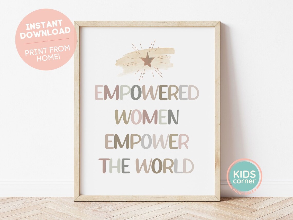 Empowered Women Empower The World Gold Starburst Wall Art Decor - Image 3