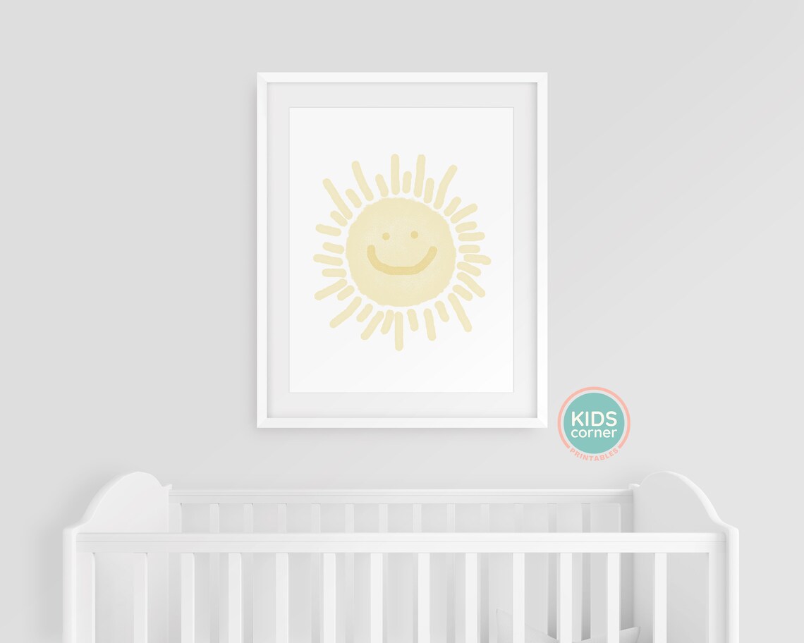 Smiling Sunshine Nursery Smile Art Print - Image 3
