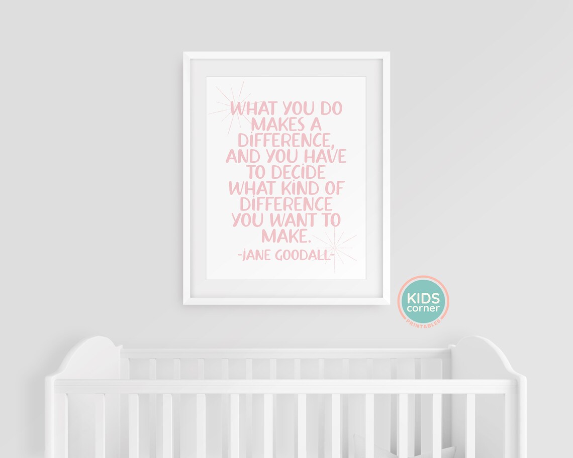 Jane Goodall Quote, Motivational Typography Art Print - Image 3