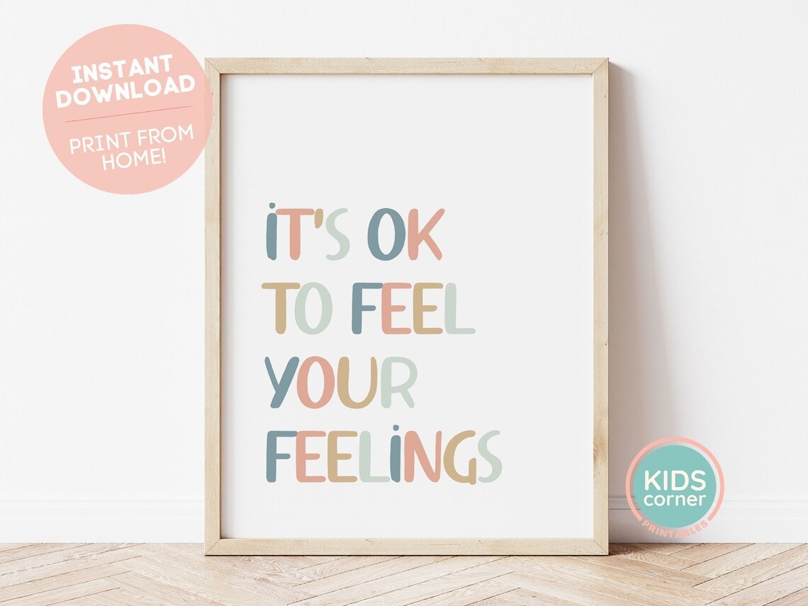 Its Ok To Feel Your Feelings Boho Art Print - Image 3