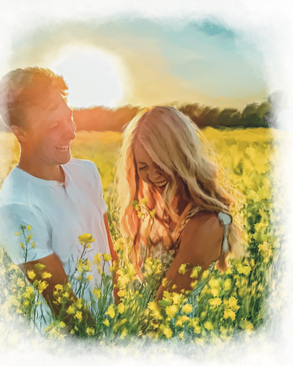 Bride and Groom Portrait Beside a Rustic Woodland Cabin Poster - Image 3