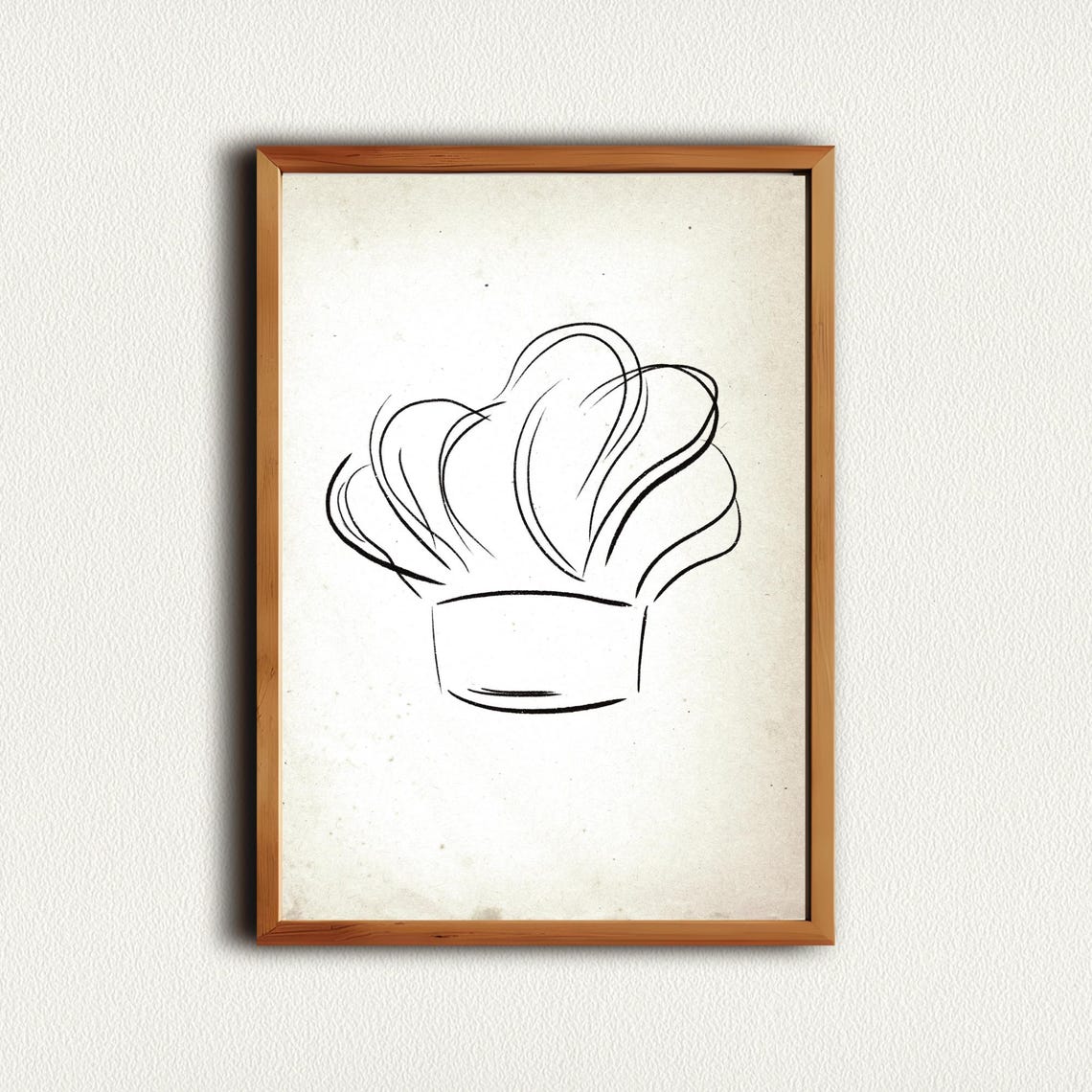 Minimalist Chef Hat Line Drawing Kitchen Decor Bistro Poster - Image 4