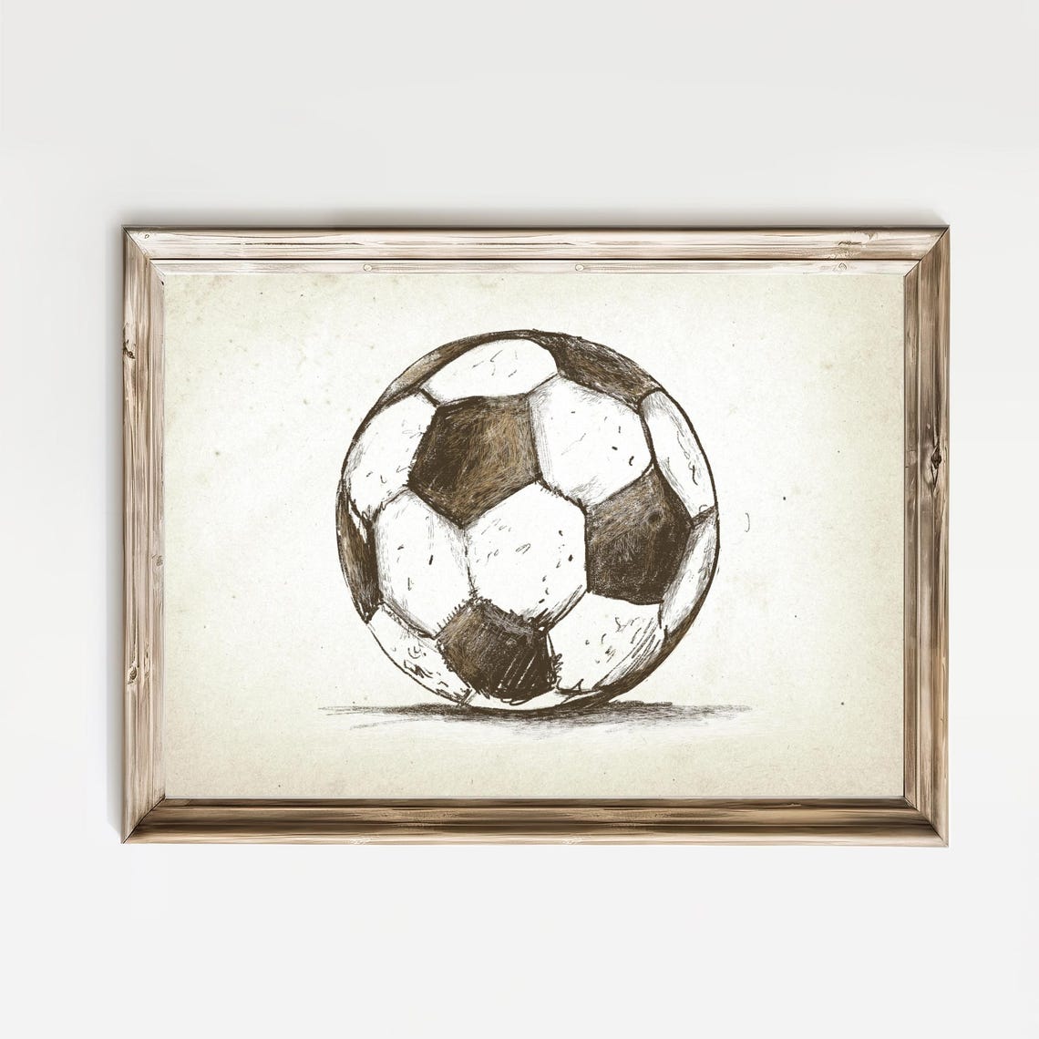 Vintage Soccer Ball Nursery Print Football Kids Room Sketch Sports Gallery Wall Gender Neutral Soccer Ball Prints Boys Room