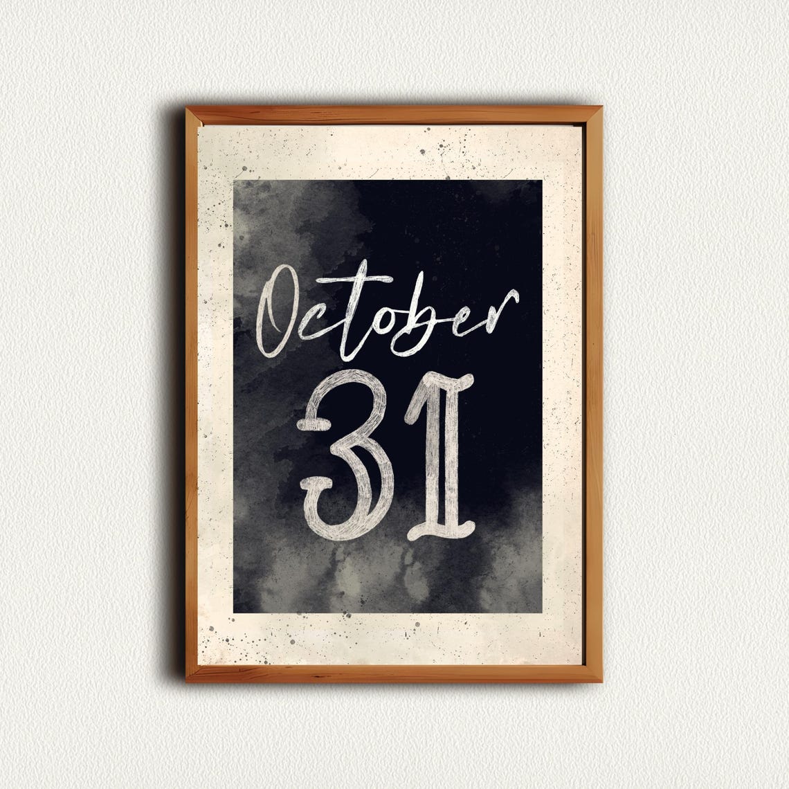 Vintage October 31st Halloween Typography Chalkboard Art Poster - Image 5