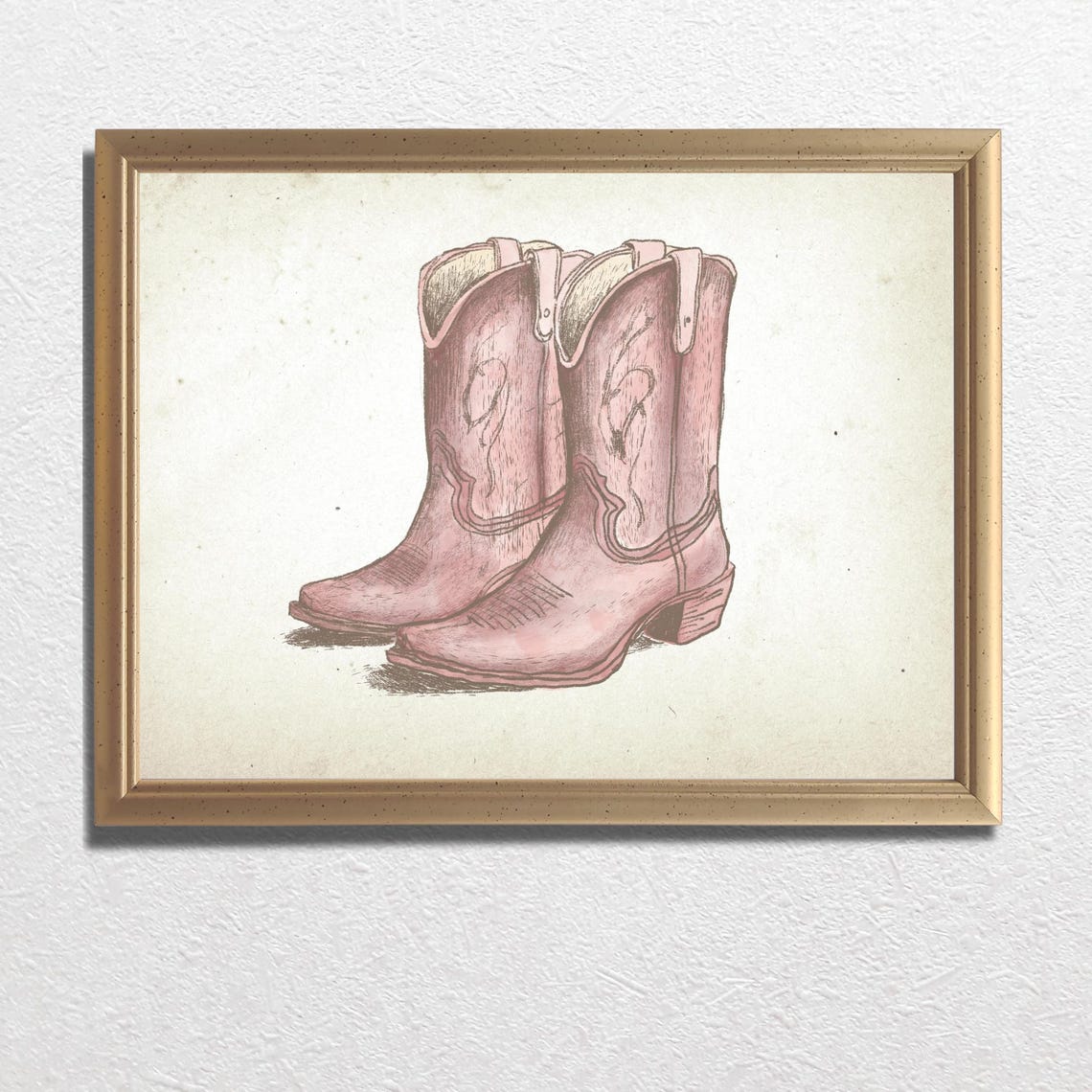 Cowgirl Boots Print Pink Coastal Cowgirl Wall Art Girly Western Print College Apartment Aesthetic Trendy Dorm Decor - Image 3