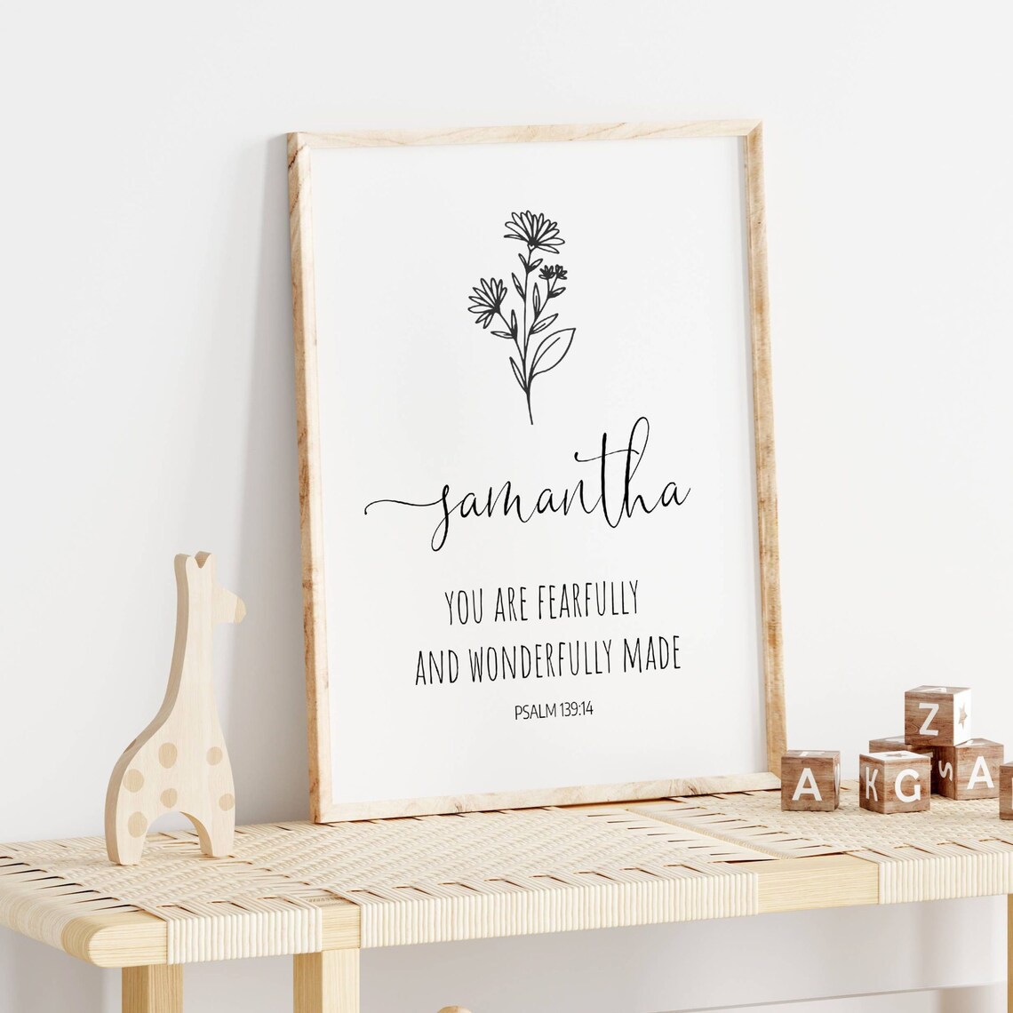 Samantha Fearfully and Wonderfully Made Psalm 139 14 Girl Poster