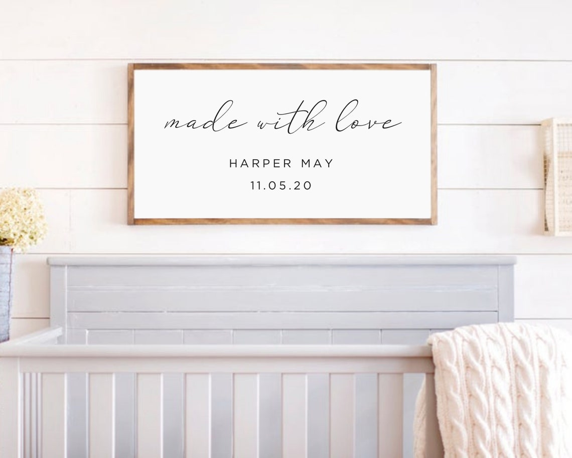 Made With Love Harper May Personalized Birth Date Wall Poster