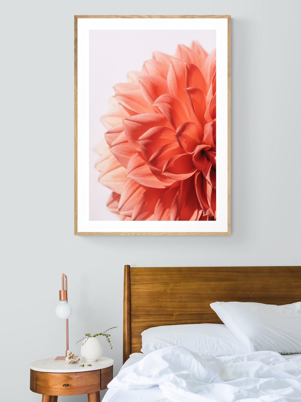Dahlia Print, Macro Flower Photograph