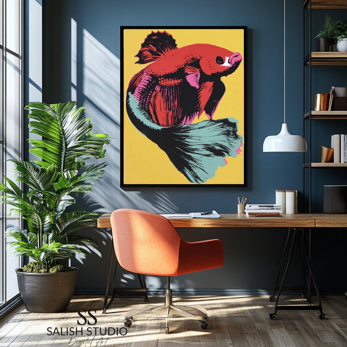 Bold Betta Fish Art Print Modern Pop