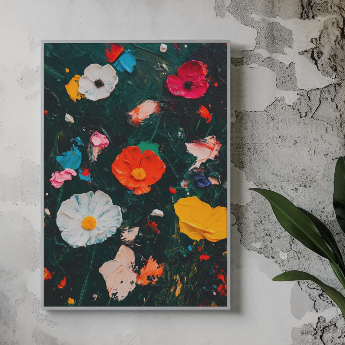 Taken Abstract Floral Wall Art Bold Colorful Flower Print Modern Impressionist Painting Nature Inspired Home Art Print - Image 4