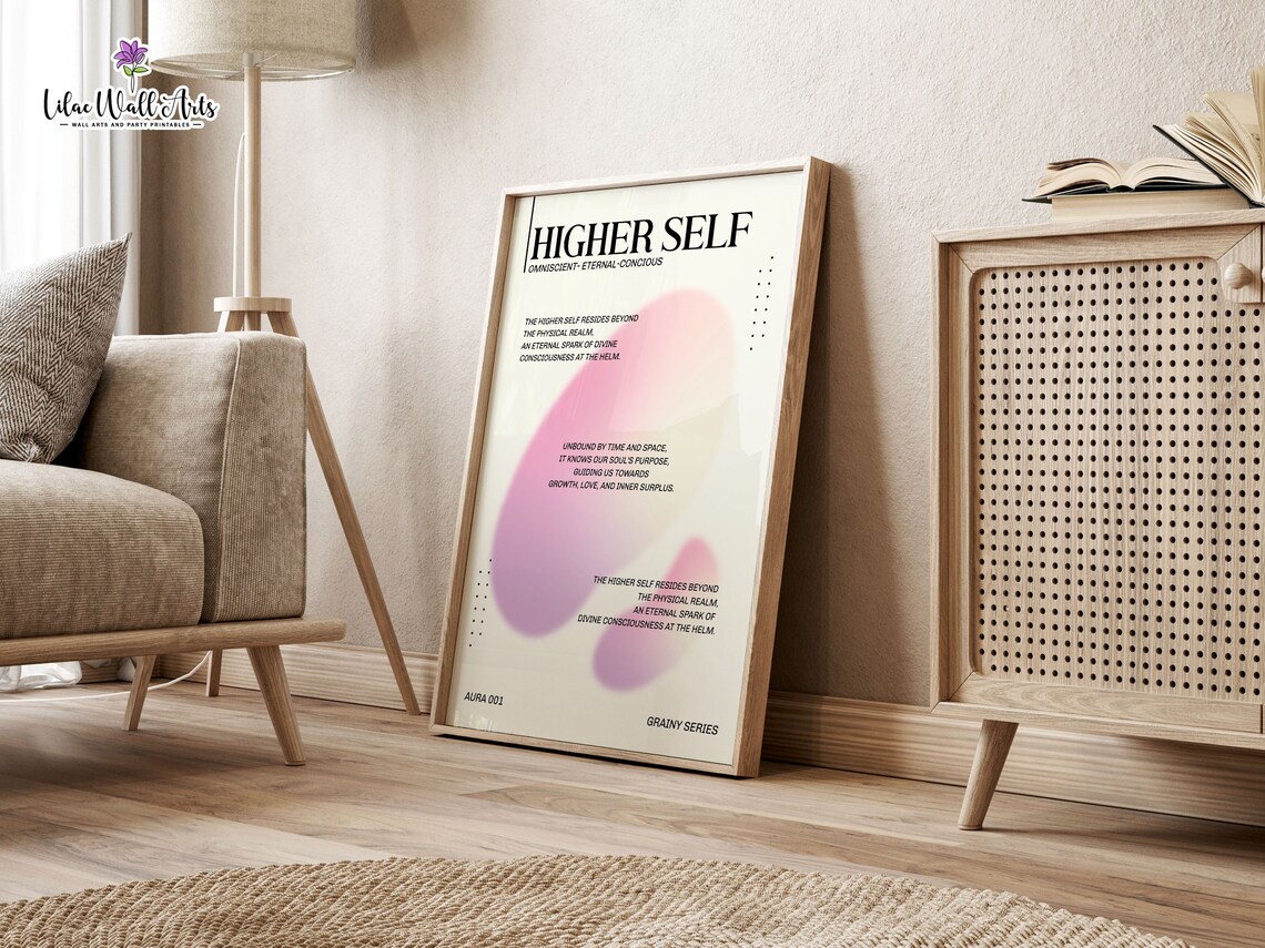 Higher Self Pink Aura Omniscient Eternal Conscious Spiritual Poster - Image 6