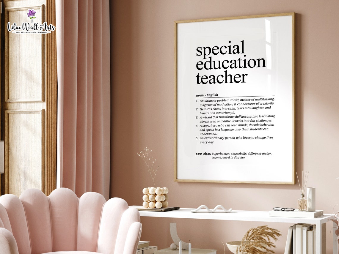 Special Education Teacher Definition Art Classroom Hero Quote Poster - Image 4