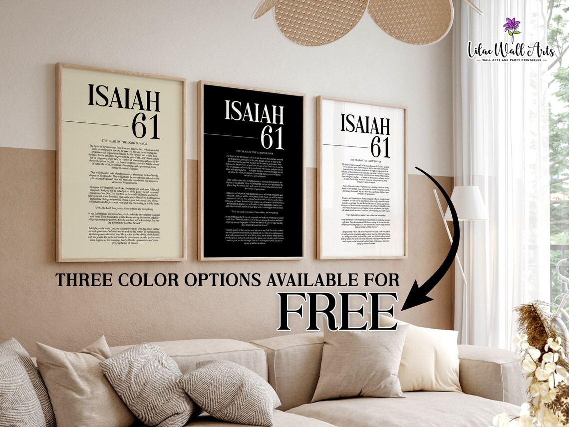 Isaiah 61 Scripture Art Print, Christian Wall Art - Image 5