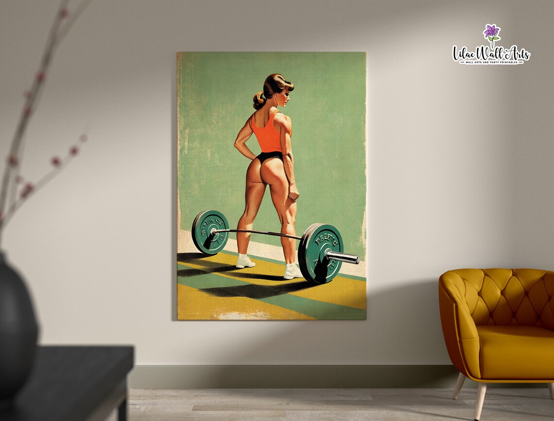 Retro Gym Poster, Home Gym Wall Art Print - Image 6