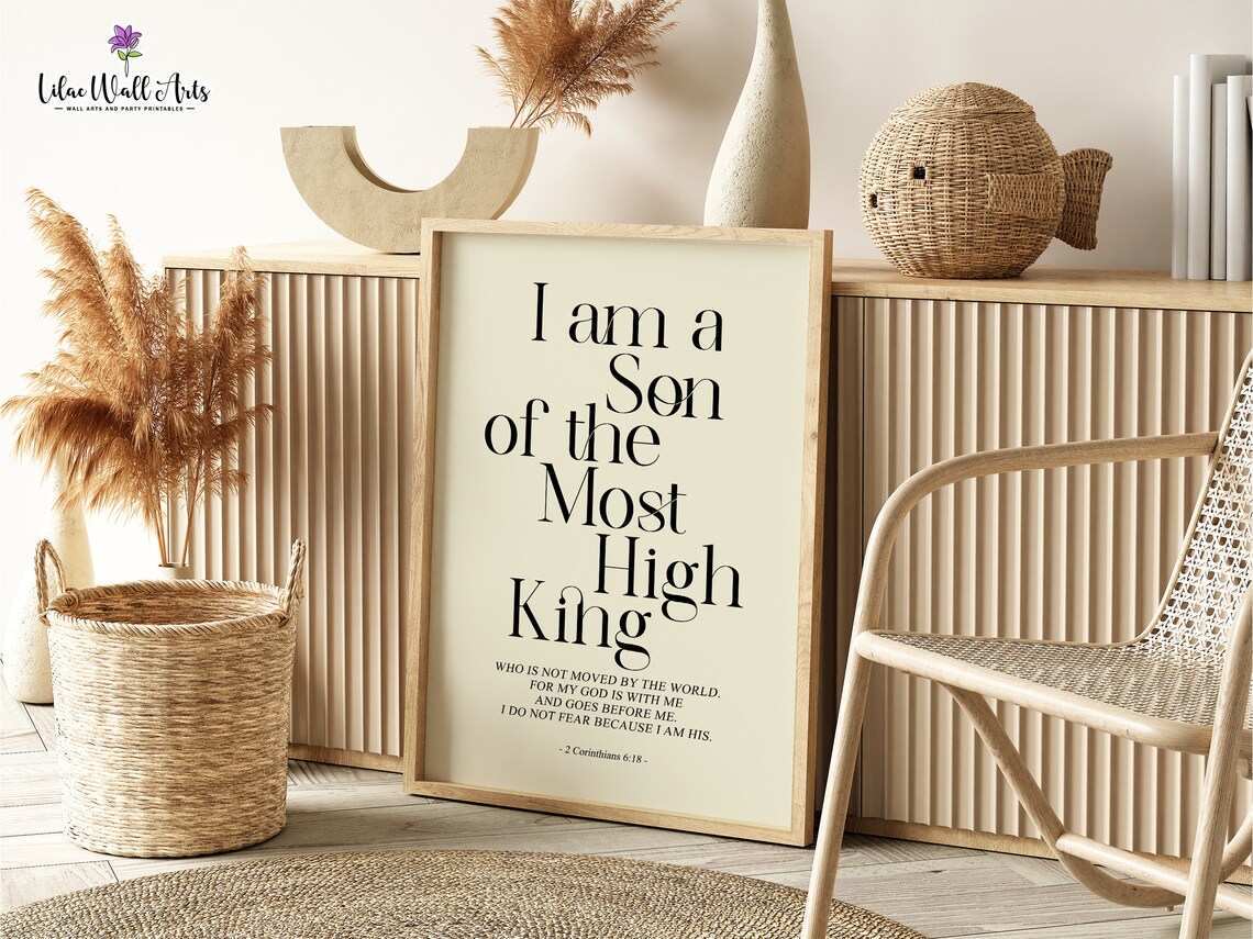 2 Corinthians 6:18 Scripture Nursery Art Print - Image 5