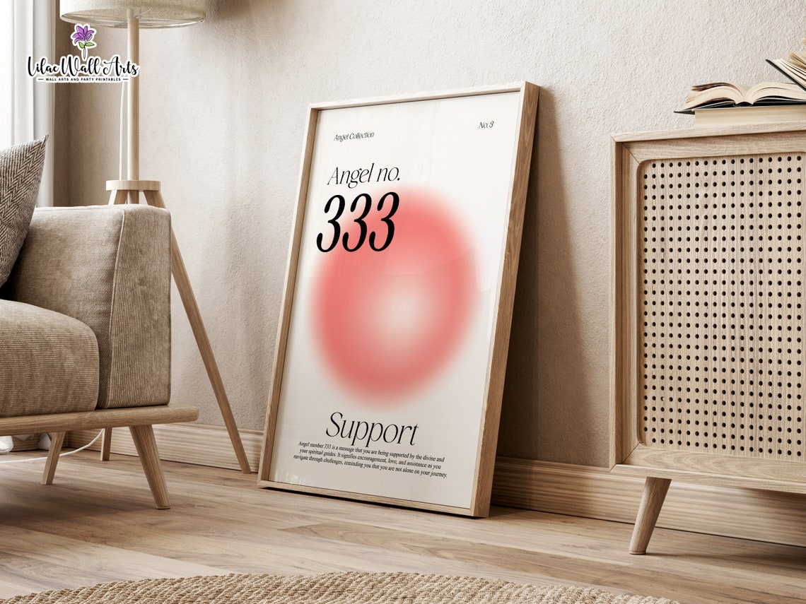 333 Angel Number Poster 333 Poster 1234 Angel Number 333 Angel Numbers 000 Angel Number 111 222 333 High Vibration Art Numerology Art - Image 4