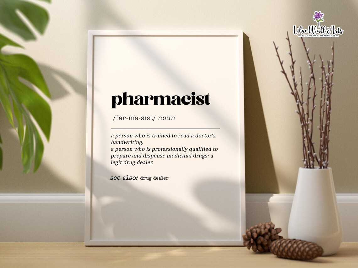 Pharmacist Definition Medical Humor Art Print - Image 5