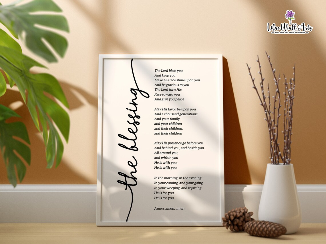 The Blessing Bible Verse Scripture Art Print