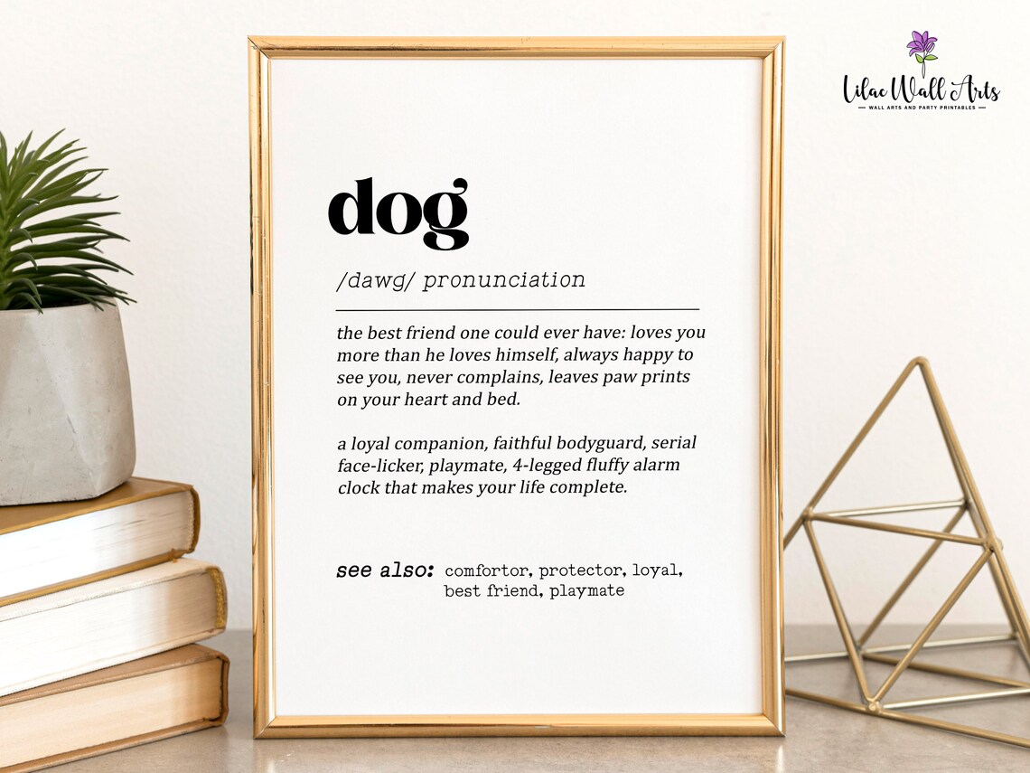 Dog Definition Funny Dog Decor Art Print - Image 5