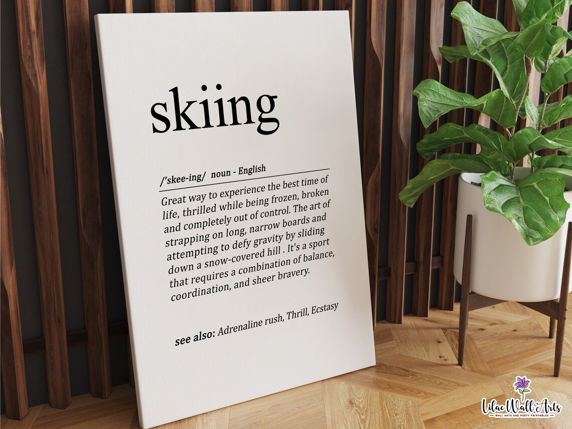 Skiing Definition Skiing Ski Wall Art Print - Image 6
