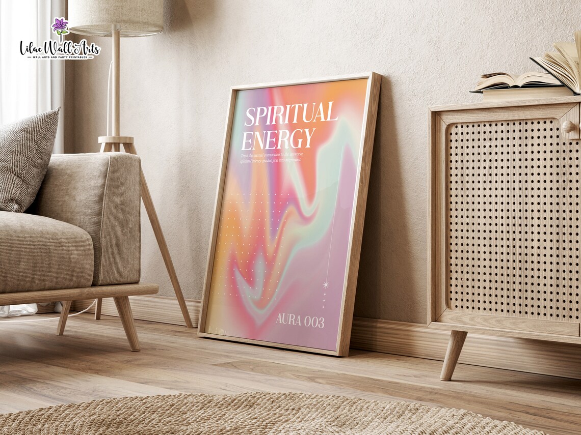 Spiritual Energy Pastel Aura Gradient Manifestation Wall Poster - Image 6