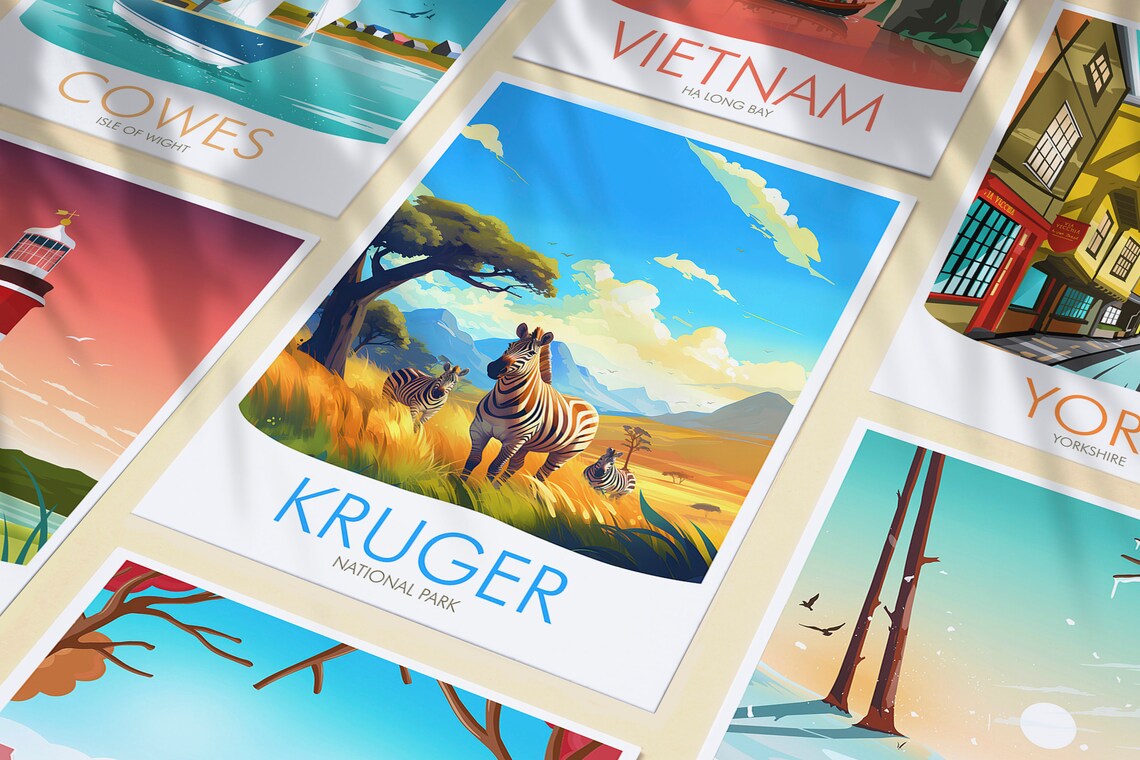 Kruger National Park South Africa Zebra Safari Savanna Poster - Image 3