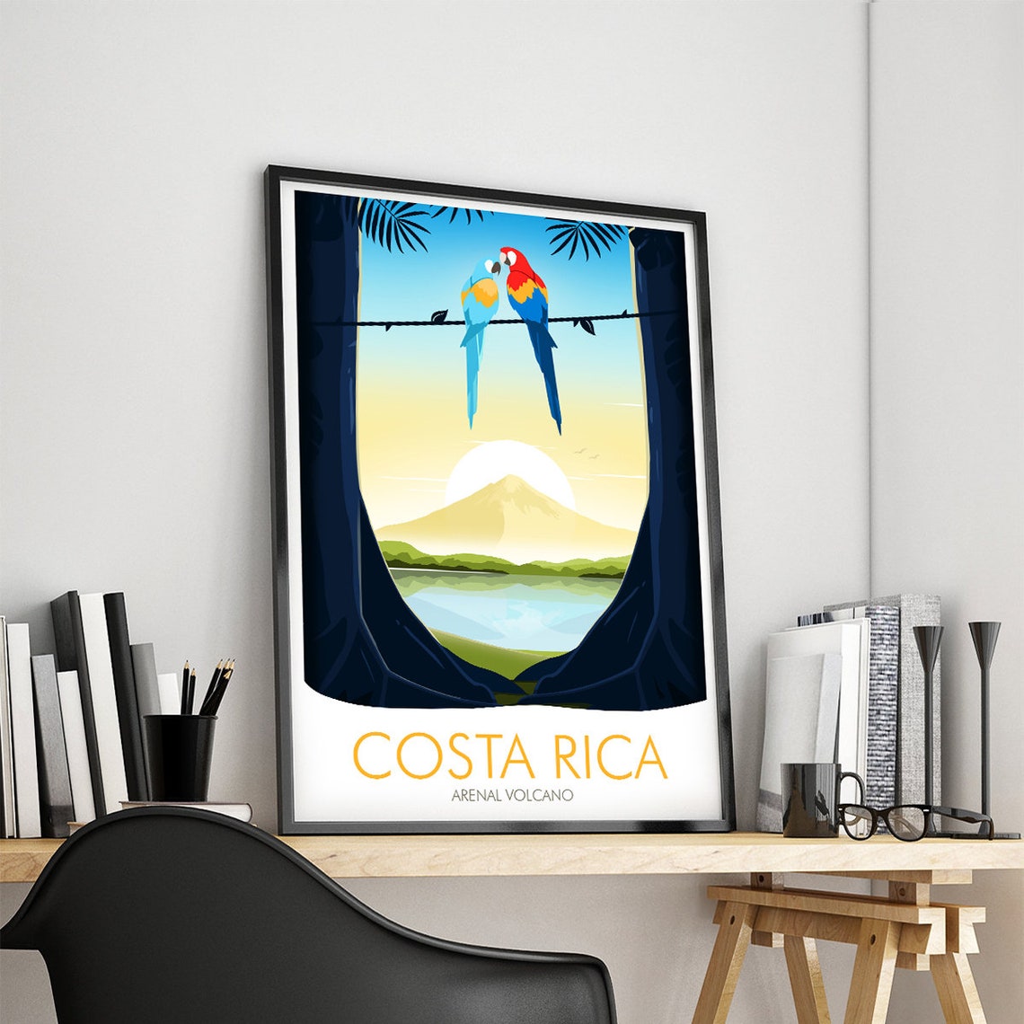 Arenal Volcano Costa Rica Travel Poster - Image 3
