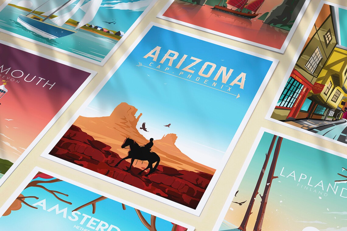 Arizona Travel Print, Monument Valley Travel Poster - Image 3