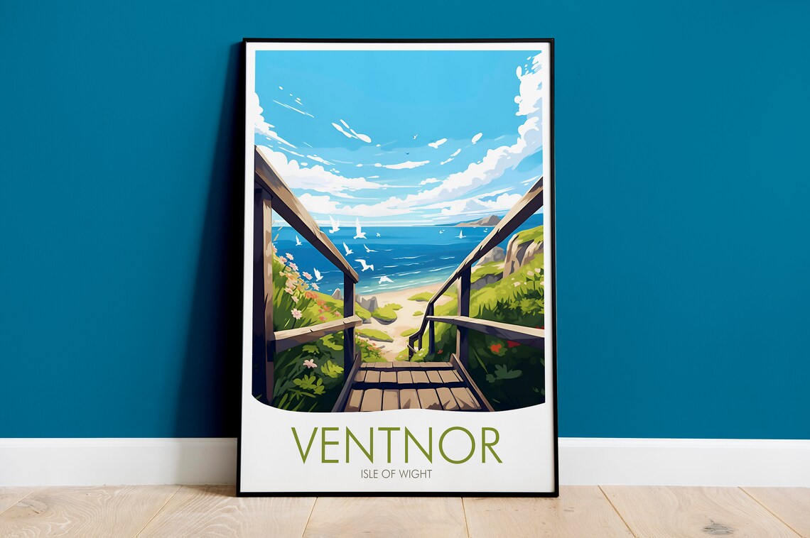 Isle Of Wight Travel Poster, Ventnor Print