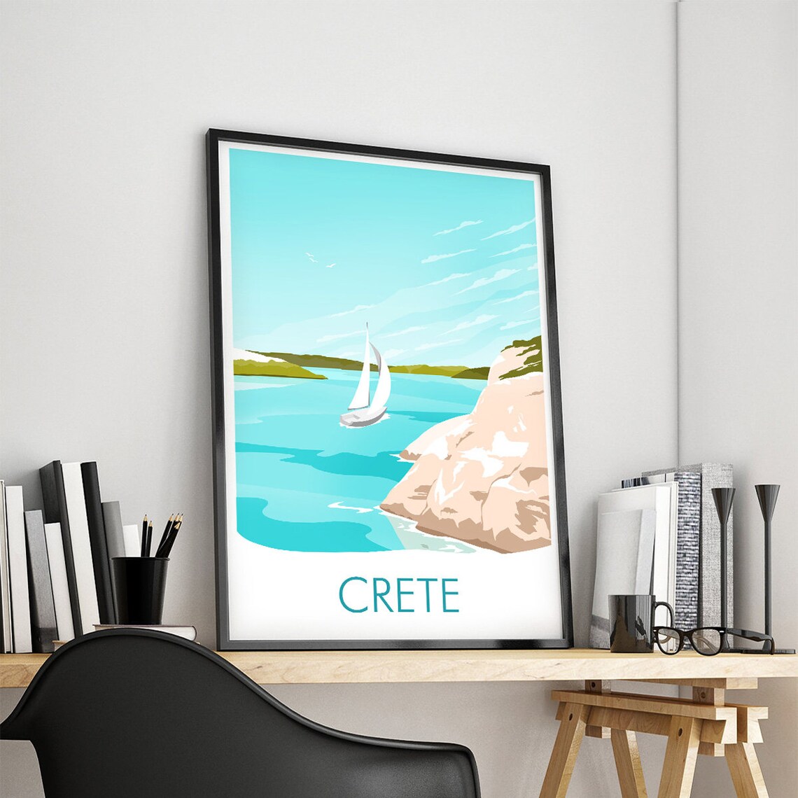 Crete Greece Travel Poster, Place-Inspired Wall Art - Image 4