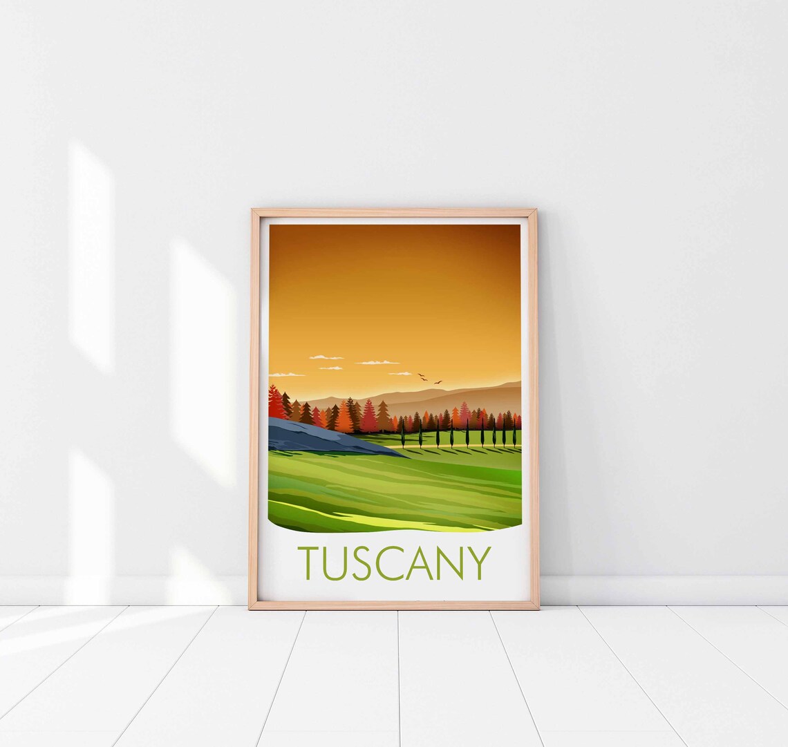 Vintage Tuscany Italy Travel Poster Print - Image 3