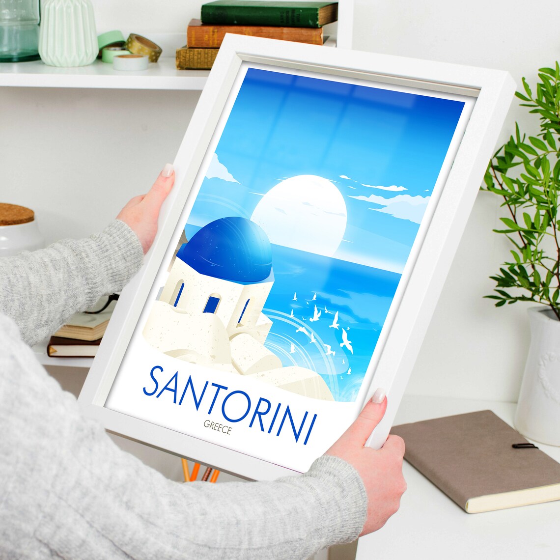 Santorini Travel Poster, Visit Santorini - Image 3