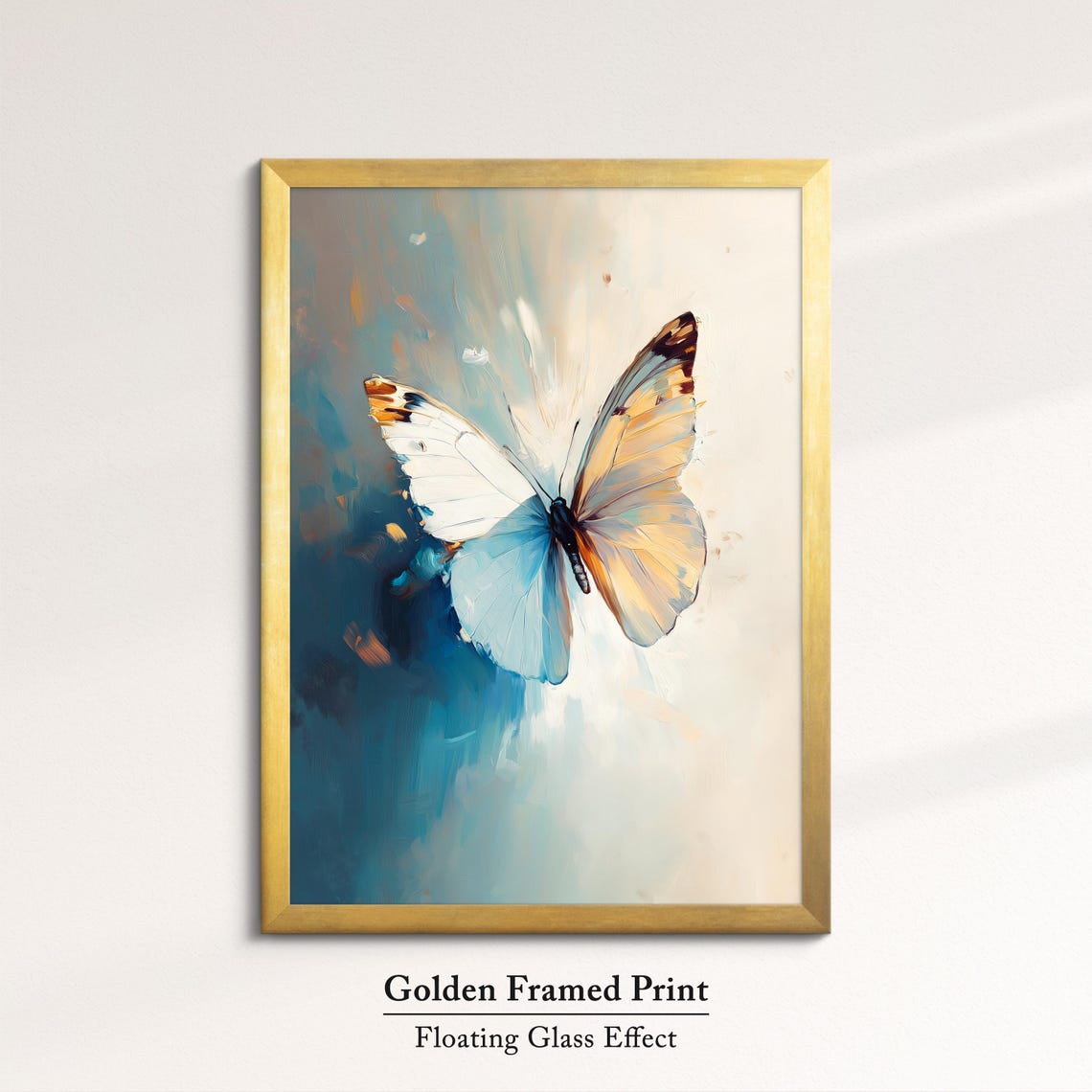 Colorful Butterfly Abstract Oil Painting Framed Print Framed Portrait Wall Art Poster Home Decor Interior Butterfly Lover Gift - Image 5